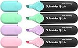 Schneider Job 4'lü Pastel Renkli Fosforlu Kalem Seti