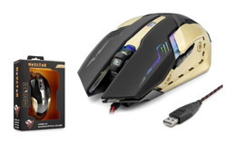Hadron Novator HDG31 RGB Ergonomik Makrolu Kablolu Siyah-Sarı Optik Gaming Mouse