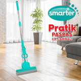 Smarter Çift Sıkmalı Pratik Normal Boy Paspas Yeşil