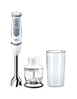 Braun Multiquick 5 500 ml Plastik Turbo Fonksiyonu 1200 W Çift Bıçaklı 2'li El Blender Beyaz