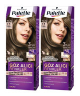 Palette Göz Alıcı 7.1 Küllü Kumral Amonyaksız Krem Saç Boyası 2x50 ml
