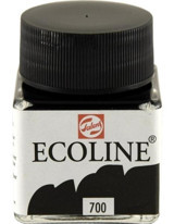 Royal Talens Ecoline 700 Tüp Sulu Boya Black