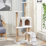 Bedspet M:6 Oturaklı Merdivenli Katlı Kedi Tırmalama Evi Kırmızı