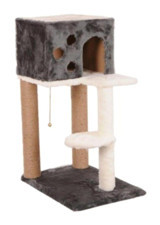 Nursoft Oturaklı Oyuncaklı Merdivenli Katlı 124 cm Kedi Tırmalama Evi