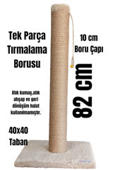Lena Pet Oyuncaklı 82 cm Kedi Tırmalama Direği Bej