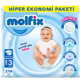 Molfix Midi 3 Numara Cırtlı Bebek Bezi 2x108 Adet