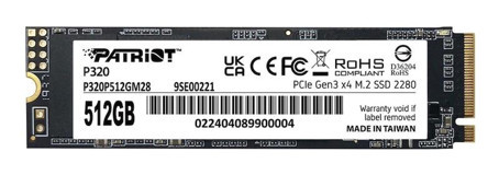Patriot P320 PCIE M2 512 GB m2 2280 SSD