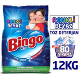 Bingo Matik Beyazlar ve Renkliler İçin 80 Yıkama Toz Deterjan 2x6 kg