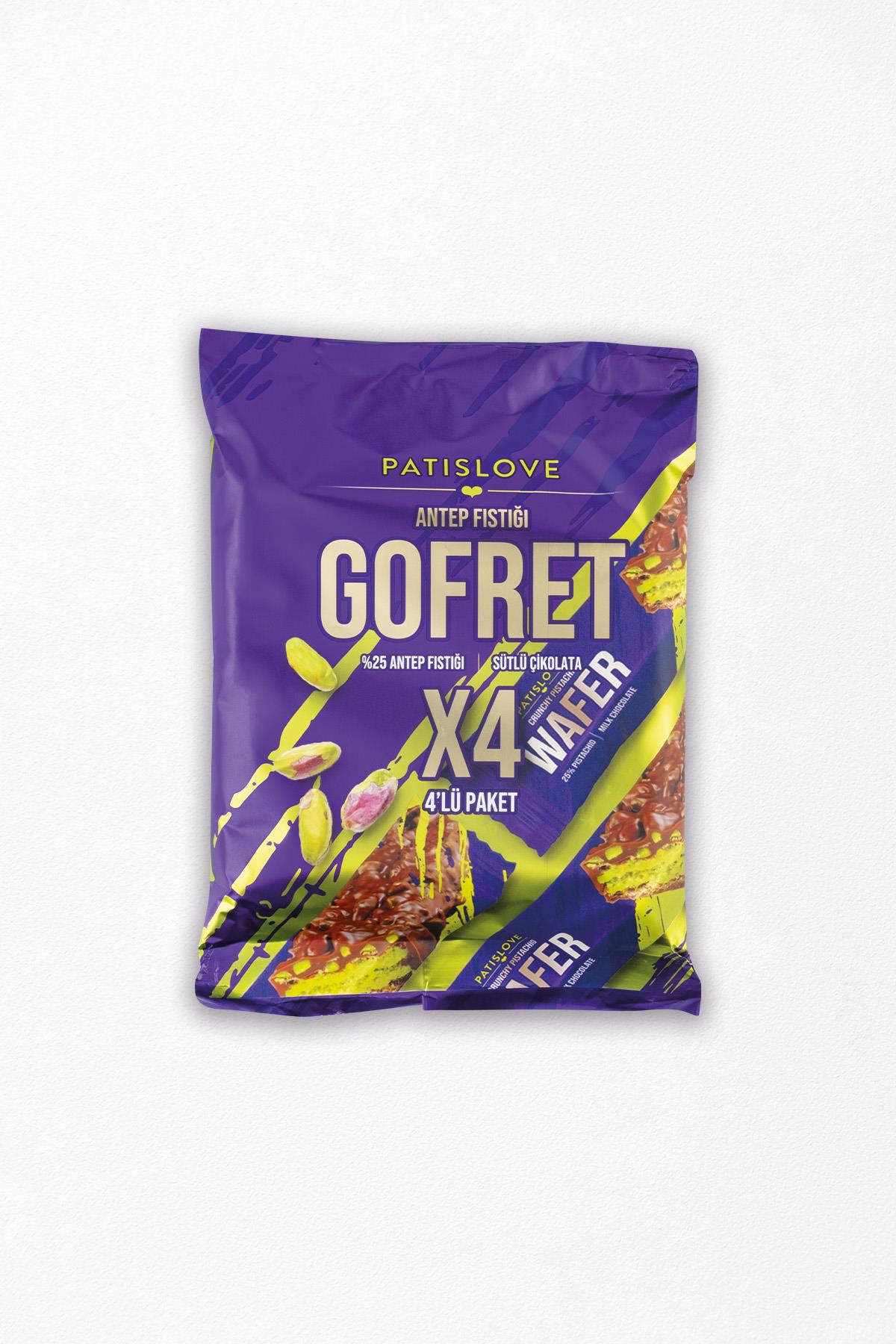 Patislove Wafer Antep Fıstıklı Gofret 4x33 gr