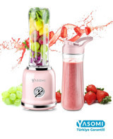 Yasomi Çift Bıçaklı Tekli Blender Pembe