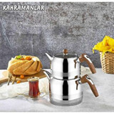 Kahramanlar 1050-A Yağmur Paslanmaz Çelik Çaydanlık Gümüş