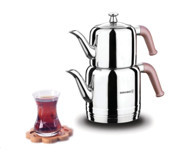 Korkmaz A189-01 Riva Rosa Çelik Çaydanlık Gümüş