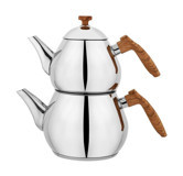 Schafer Tea Chef Küçük Boy Çelik Çaydanlık Gümüş