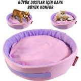 Xpermate Yıkanabilir Tek Fonksiyonlu 55 cm Sepet Kedi Yatağı Pembe