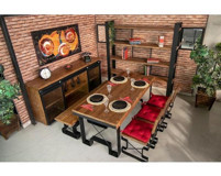 Derya Wood 180x85 cm Kahverengi Kare Ahşap Bahçe Masası