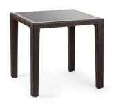 Bintaş Mobilya Star 80x80 cm Siyah Kare Plastik Bahçe Masası