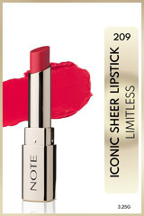 Note Iconic Sheer 209 Limitless Parlak Krem Lipstick Ruj