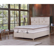 Tutku Yatak Elegance Dinamik 160x200 cm Başlıklı Yataklı Sandıklı Tek Kişilik Baza Seti Bej