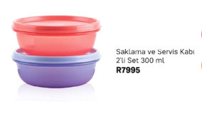 Tupperware R7995 4'lü Plastik Saklama Kabı 2x300 ml