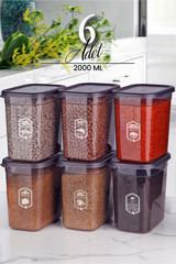 Kitchen Life Moly 12'li Plastik Saklama Kabı 6x2000 ml