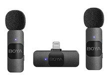 Boya By-V2 Condenser Lightning Kablosuz Yayıncı Siyah Yaka Mikrofon