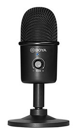 Boya By-Cm3 Condenser Type-C Kablolu Oyuncu Yayıncı Siyah Masaüstü Mikrofon