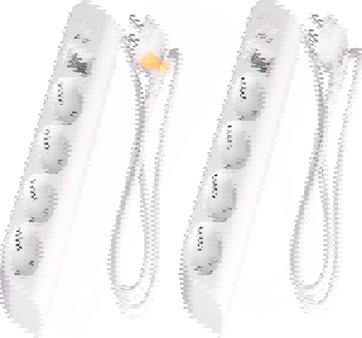 Belkin F9E400fr1M Kalın Anahtarlı Akım Korumalı 4'lü 1 m Uzatma Kablosu Beyaz