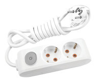 Viko Multi-Let 3500 W Kalın Topraklı 2'li 3 m Uzatma Kablosu Beyaz