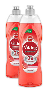 Viking Technopower Pembe Greyfurt Kokulu El Bulaşık Deterjanı 2x750 ml