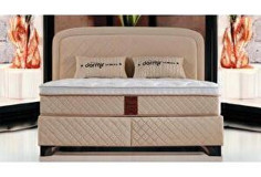 Ceviz Mobilya 160x200 cm Yataklı Başlıklı Sandıklı Çift Kişilik Baza Mor