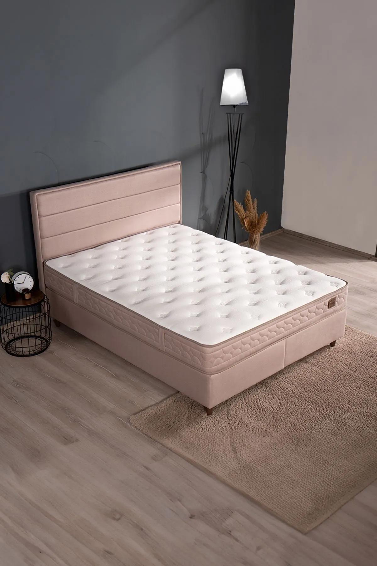 Hilton 140x190 cm Başlıksız Sandıklı Çift Kişilik Baza Pembe