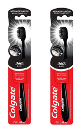Colgate 360 Charcoal Orta Manuel Yetişkin Diş Fırçası Siyah 2 Adet