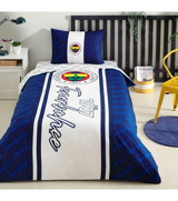 Taç Fenerbahçe Pamuk 120x200 cm Çarşaflı Lastikli Tek Kişilik Nevresim Takımı Çok Renkli