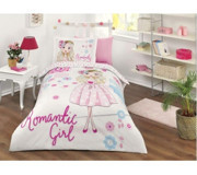 Özdilek Pamuk 160x220 cm Çarşaflı Romantic Girl Tek Kişilik Nevresim Takımı Pembe
