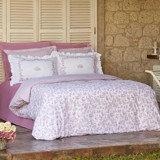 Karaca Home Versay Pamuk 200x220 cm Çarşaflı Çiçekli Tek Kişilik Nevresim Takımı Pembe