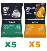 Shazel Naneli-Portakallı Orta Kavrulmuş Türk Kahvesi 10x100 gr