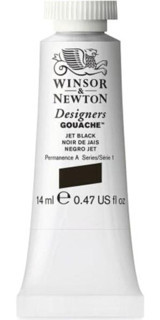 Winsor & Newton Designers 335 Tüp Siyah 14 ml Guaj Boya