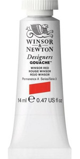 Winsor & Newton Designers Tüp Kızıl 14 ml Guaj Boya