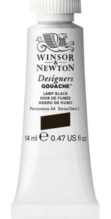 Winsor & Newton Designers 337 Tüp Siyah 14 ml Guaj Boya