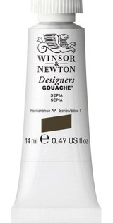 Winsor & Newton Designers 609 Tüp Kahverengi 14 ml Guaj Boya