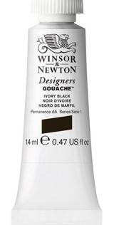 Winsor & Newton Designers 331 Tüp Siyah 14 ml Guaj Boya