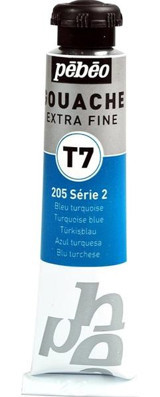 Pebeo T7 Extra-Fine N:207 Tüp Turkuaz 20 ml Guaj Boya