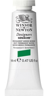 Winsor & Newton Designers 484 Tüp Yeşil 14 ml Guaj Boya