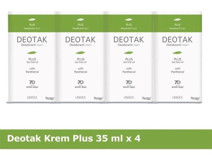 Deotak Pudrasız Krem Unisex Deodorant 4x140 ml