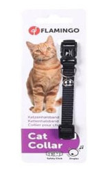 Flamingo Art Sport Siyah Ayarlanabilir Gezdirme Boyun Kedi Tasması
