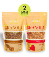 Mom's Natural Foods Chia Çilekli Yer Fıstıklı Granola 2x360 gr