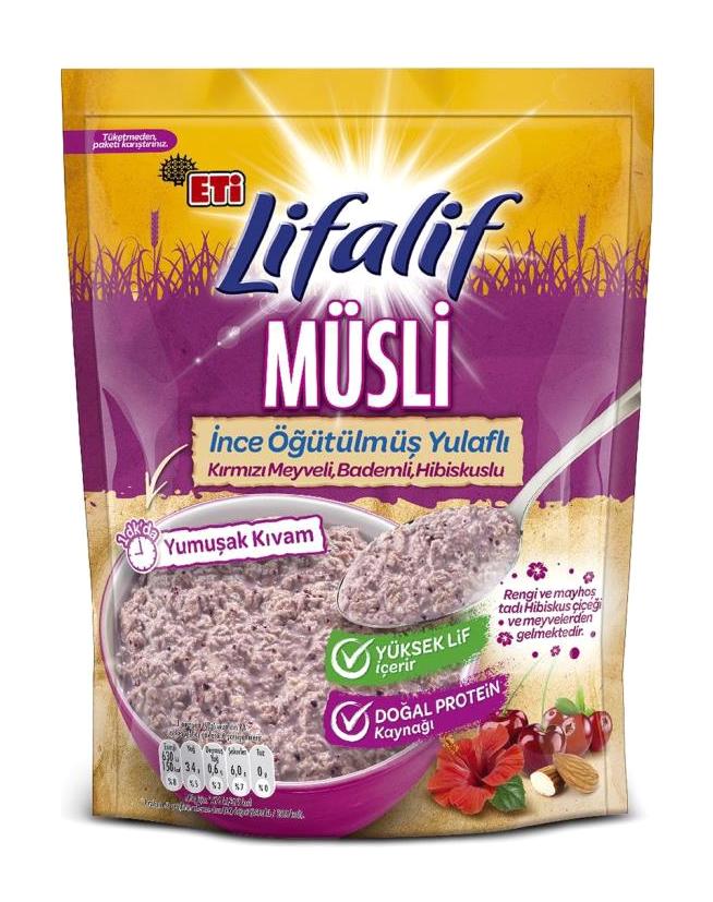 Eti Lifalif Bademli Hibiskuslu Kırmızı Meyveli Müsli 250 gr