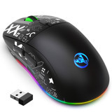 Daconovo 3600DPI 11 RGB Ergonomik Yatay Makrolu Kablosuz Siyah Optik Gaming Mouse