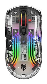 Pepisky XYH20 RGB Yatay Makrolu Kablolu Şeffaf Optik Gaming Mouse