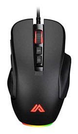 Senon Zore Sarepo GT-400 RGB Yatay Makrolu Kablolu Siyah Optik Gaming Mouse